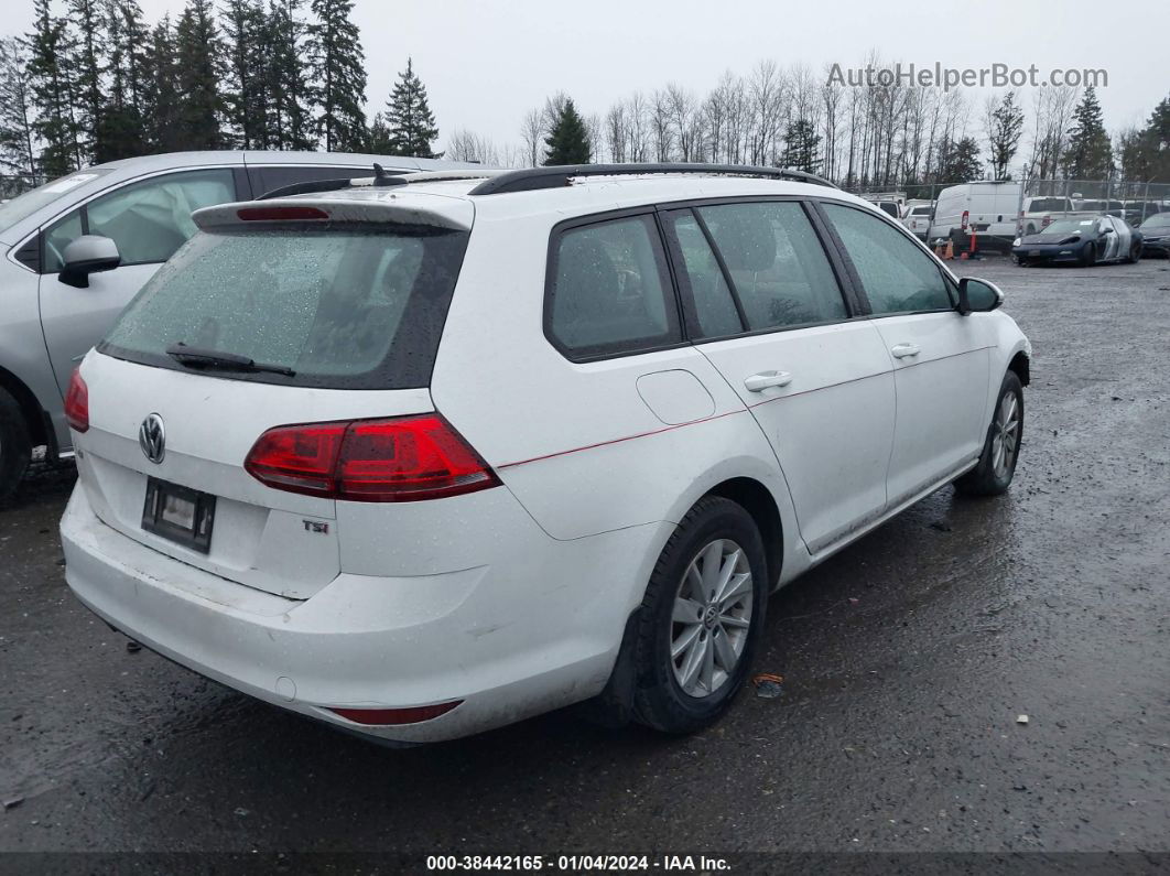 2016 Volkswagen Golf Sportwagen Tsi S 4-door Белый vin: 3VWC17AU3GM502820