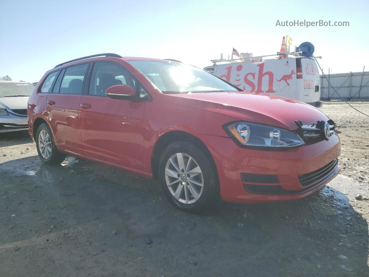 2016 Volkswagen Golf Sportwagen S Красный vin: 3VWC17AU3GM510092