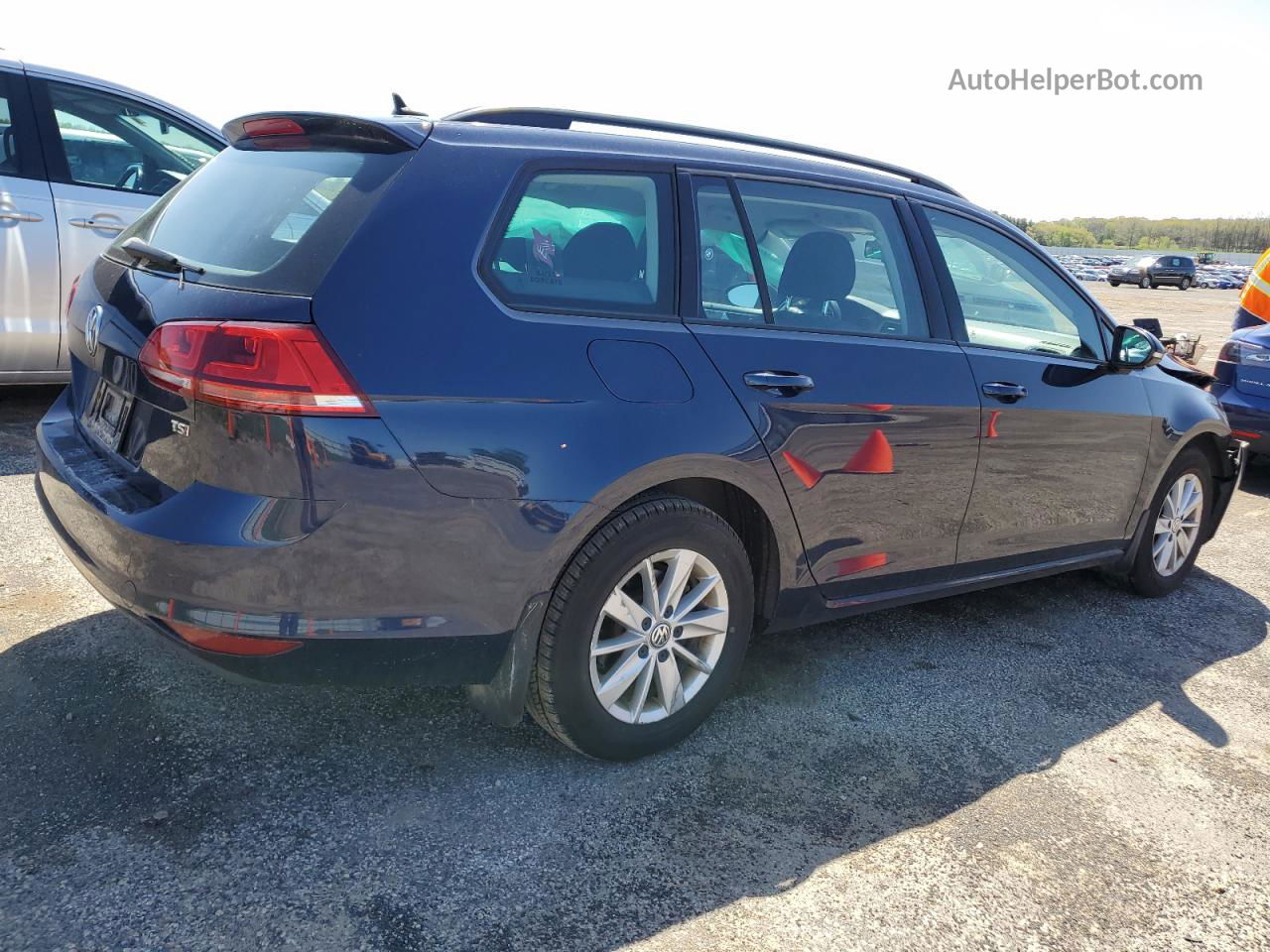 2016 Volkswagen Golf Sportwagen S Blue vin: 3VWC17AU4GM500798