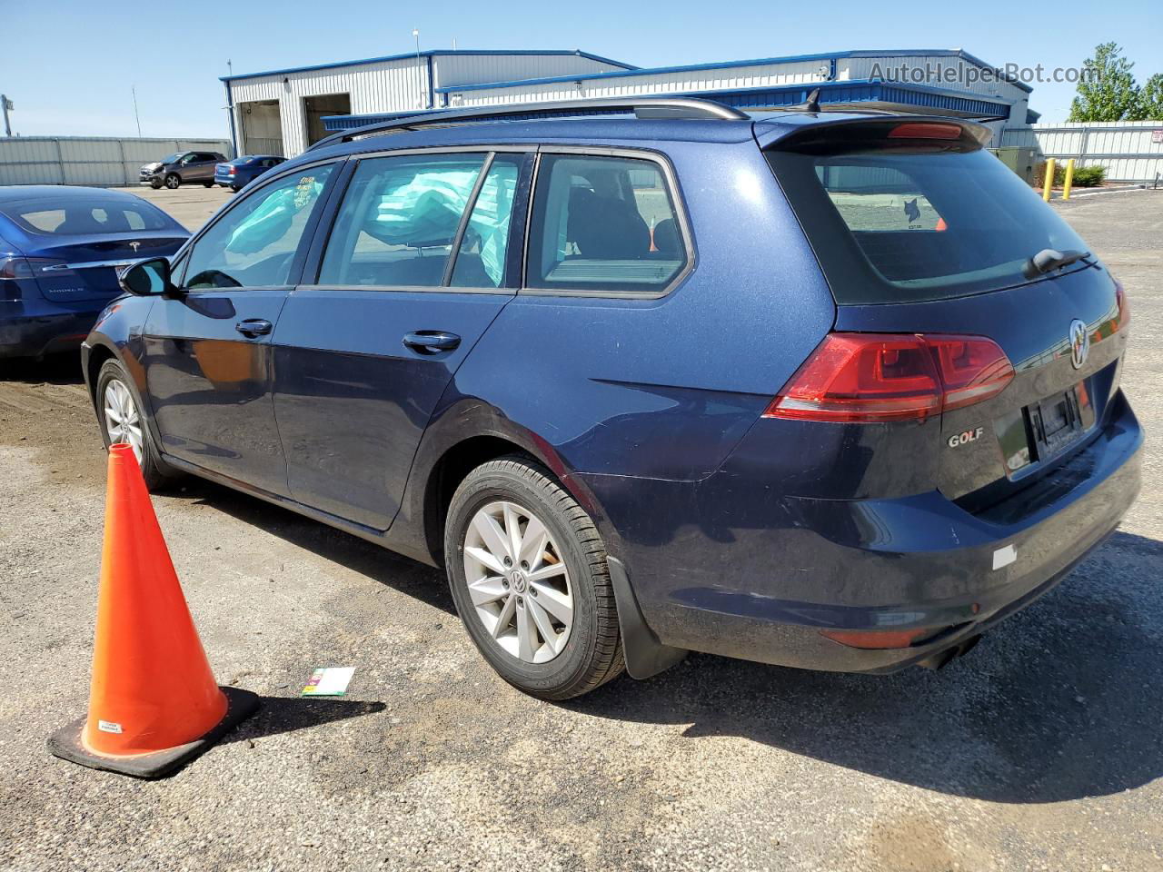 2016 Volkswagen Golf Sportwagen S Blue vin: 3VWC17AU4GM500798