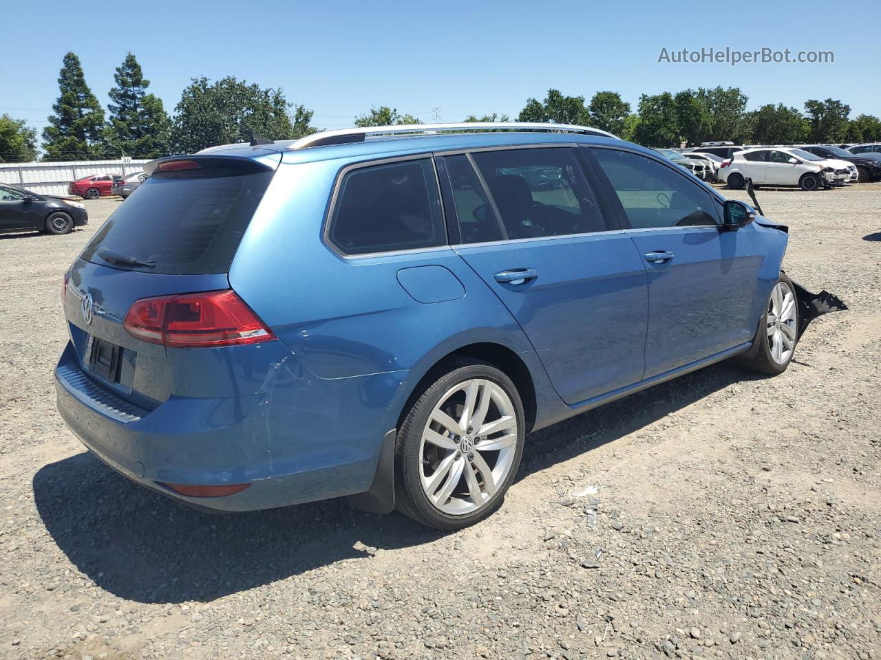 2015 Volkswagen Golf Sportwagen S Синий vin: 3VWC17AU5FM510755