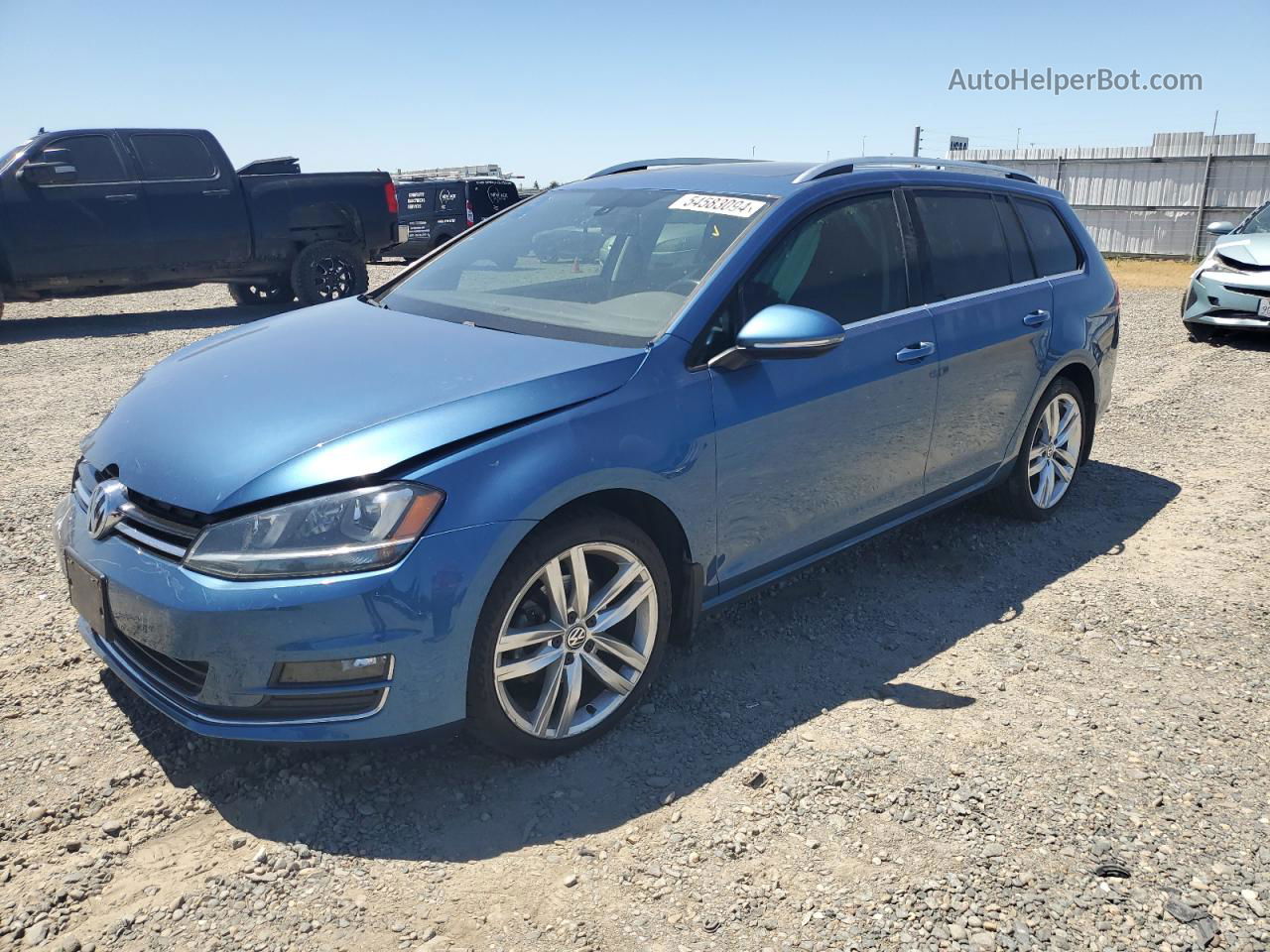 2015 Volkswagen Golf Sportwagen S Blue vin: 3VWC17AU5FM510755