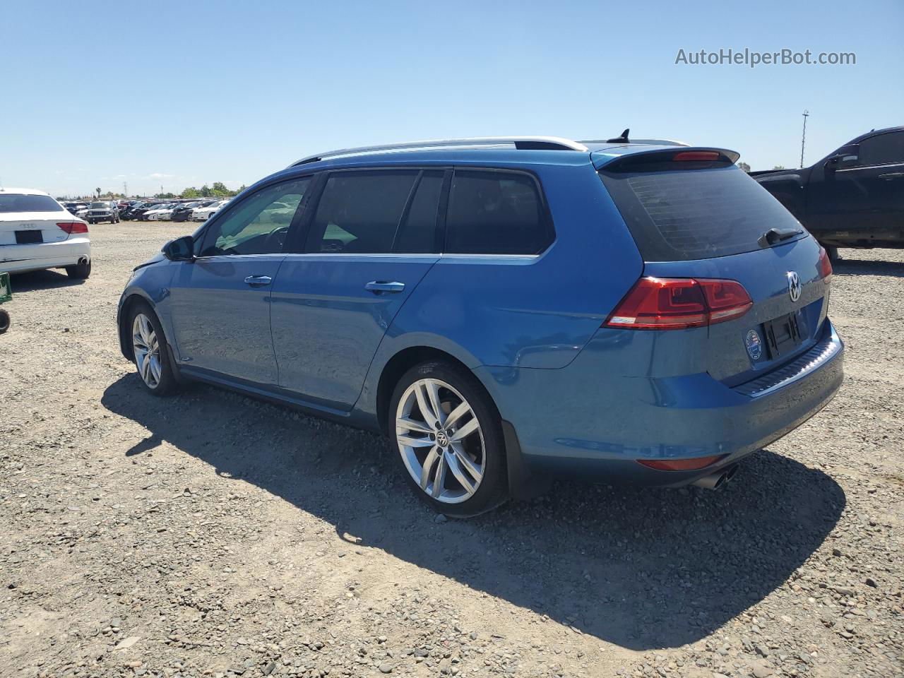 2015 Volkswagen Golf Sportwagen S Blue vin: 3VWC17AU5FM510755