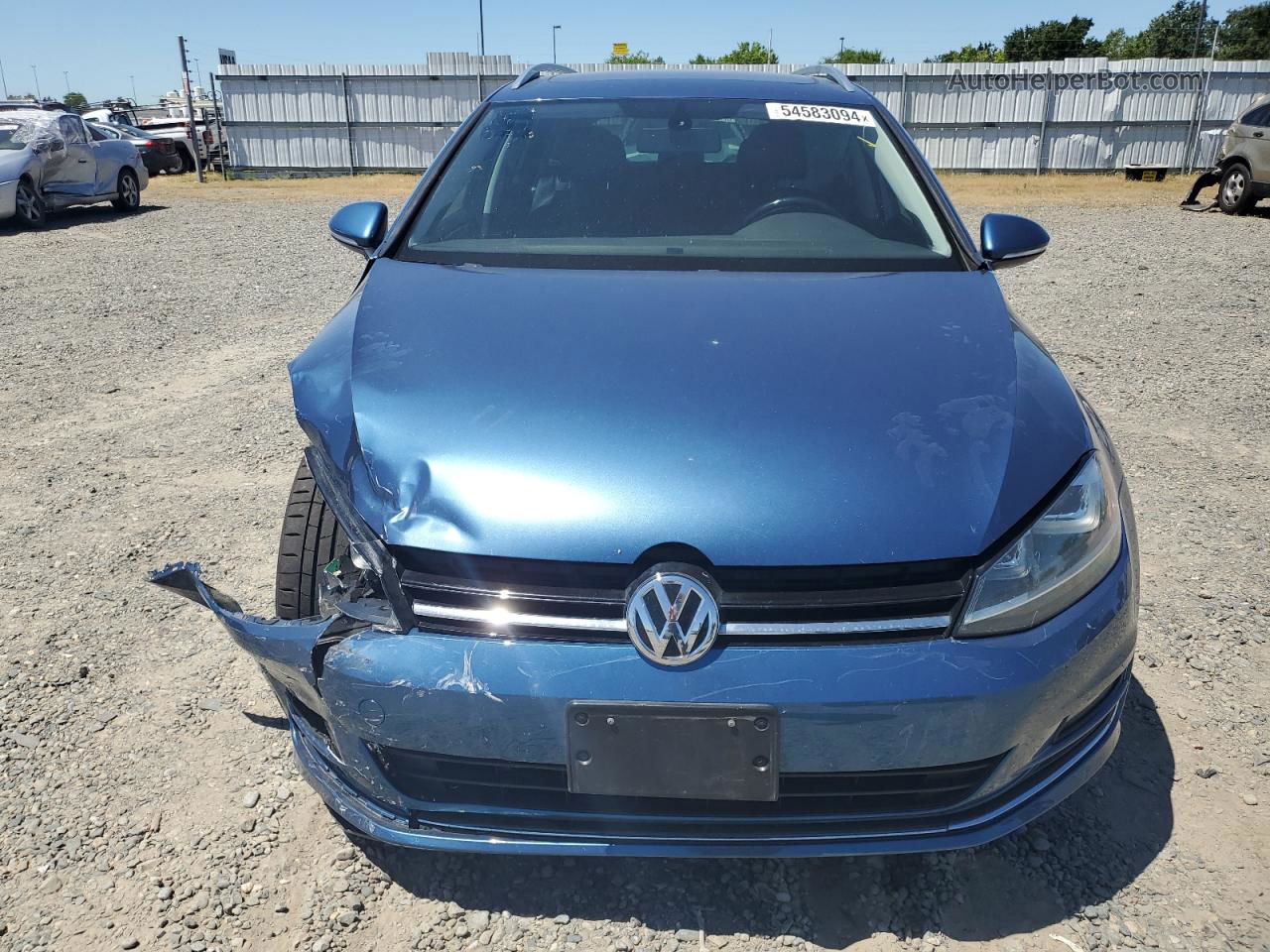 2015 Volkswagen Golf Sportwagen S Blue vin: 3VWC17AU5FM510755