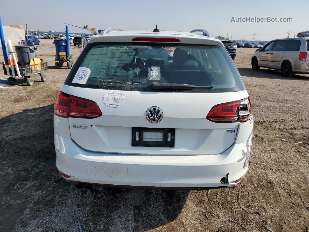 2015 Volkswagen Golf Sportwagen S White vin: 3VWC17AU5FM512232