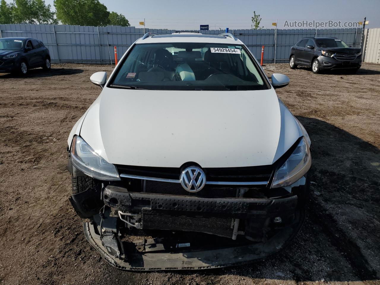 2015 Volkswagen Golf Sportwagen S White vin: 3VWC17AU5FM512232