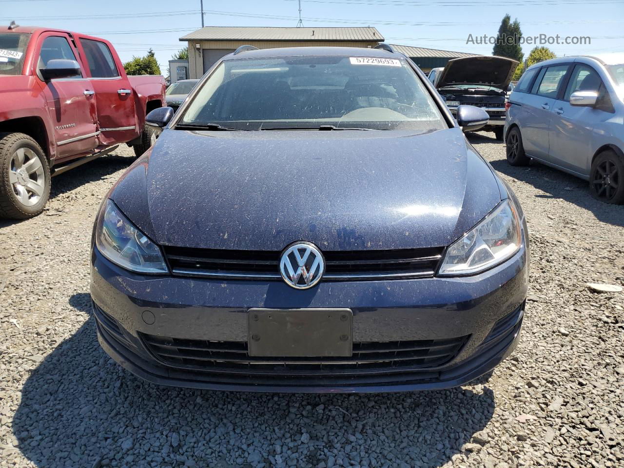 2016 Volkswagen Golf Sportwagen S Blue vin: 3VWC17AU5GM508389