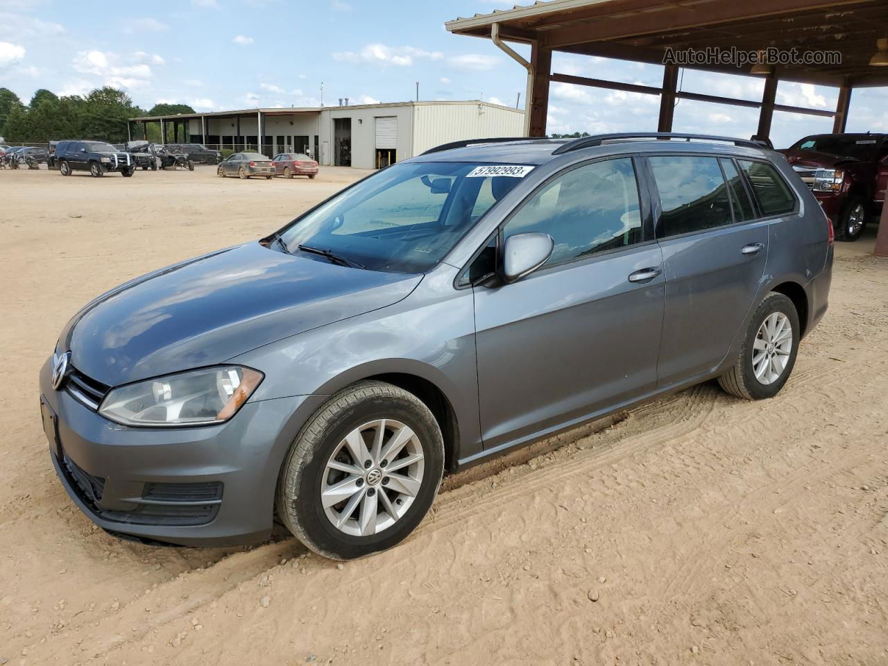 2017 Volkswagen Golf Sportwagen S Gray vin: 3VWC17AU5HM501539