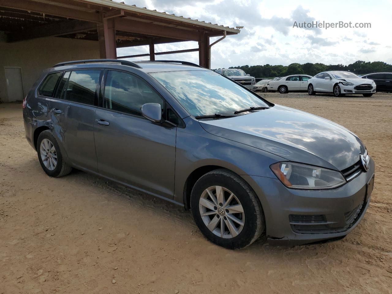 2017 Volkswagen Golf Sportwagen S Gray vin: 3VWC17AU5HM501539