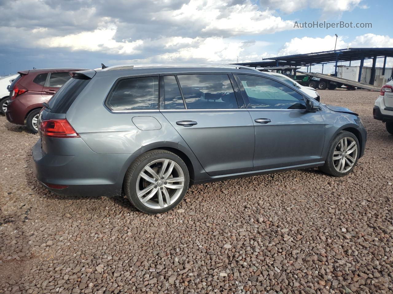 2017 Volkswagen Golf Sportwagen S Gray vin: 3VWC17AU5HM505154