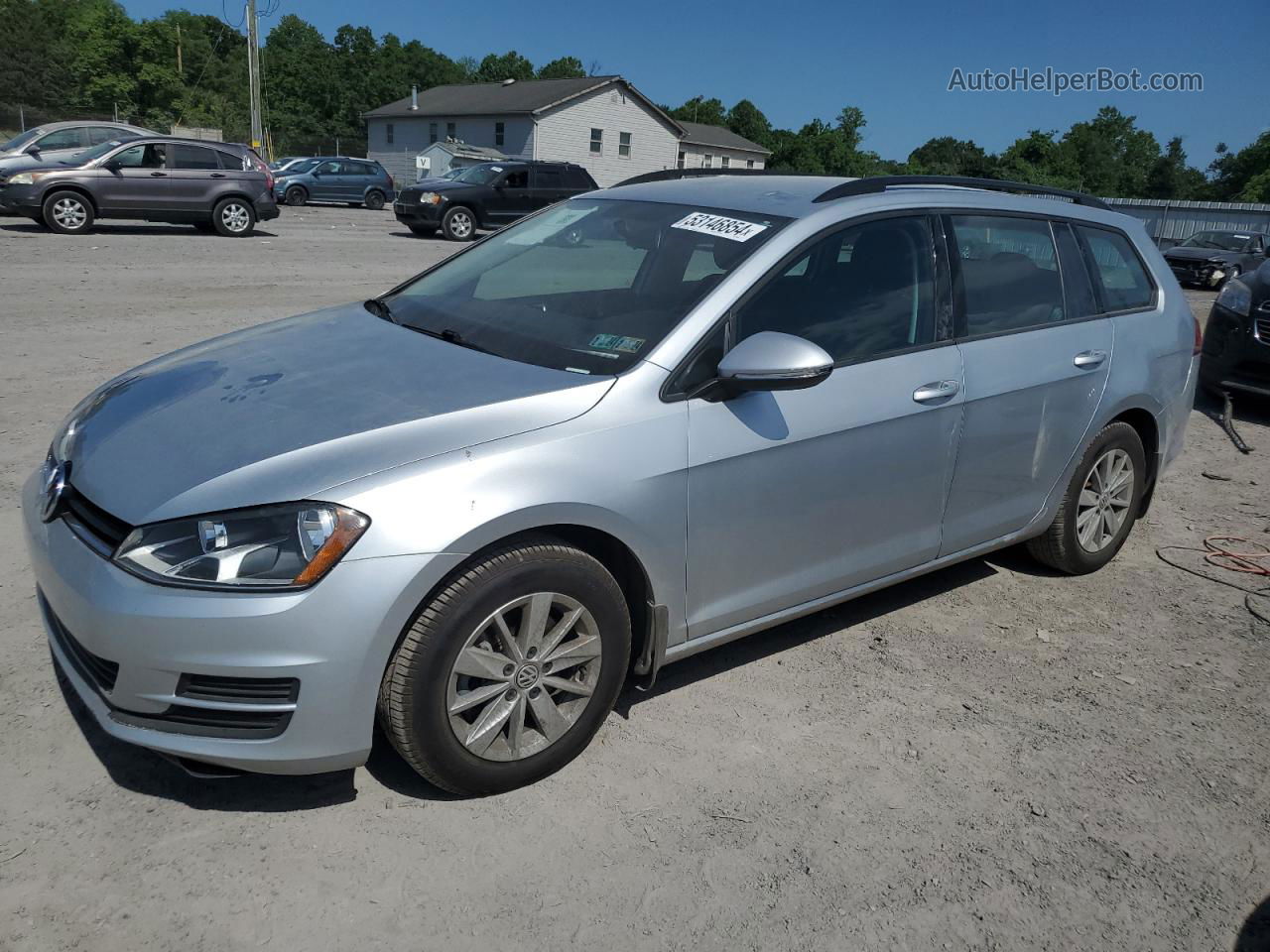 2016 Volkswagen Golf Sportwagen S Silver vin: 3VWC17AU6GM514251