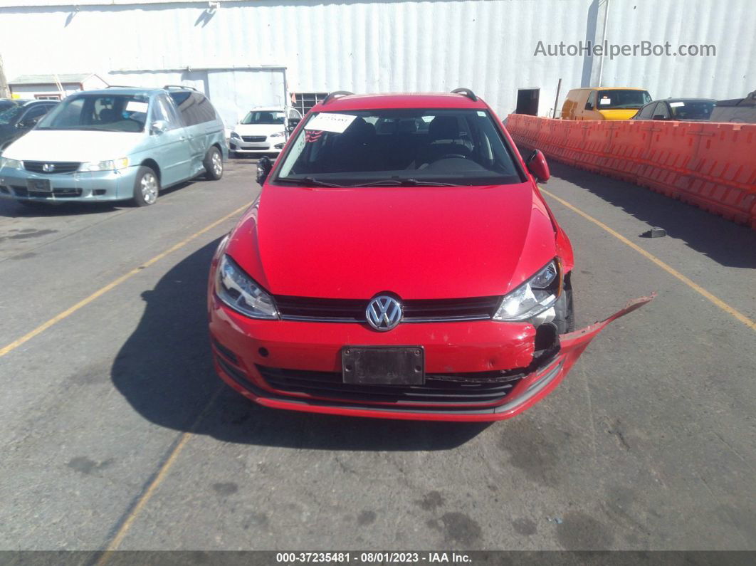 2016 Volkswagen Golf Sportwagen Tsi S Red vin: 3VWC17AU6GM514301