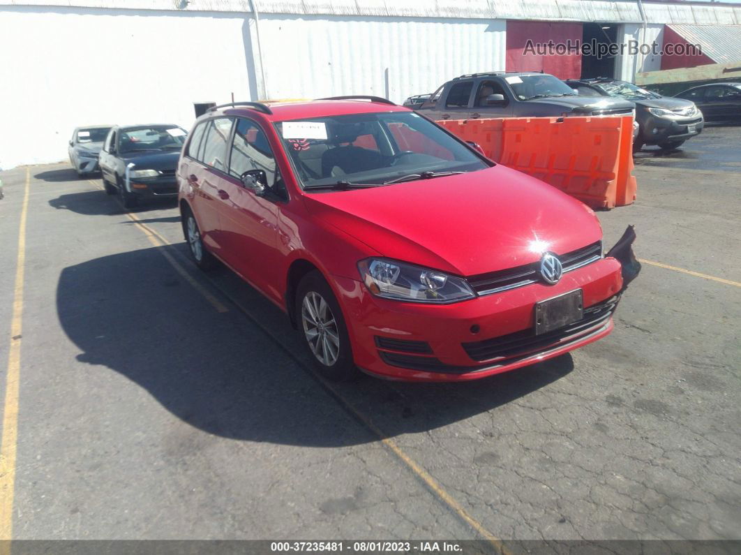 2016 Volkswagen Golf Sportwagen Tsi S Red vin: 3VWC17AU6GM514301