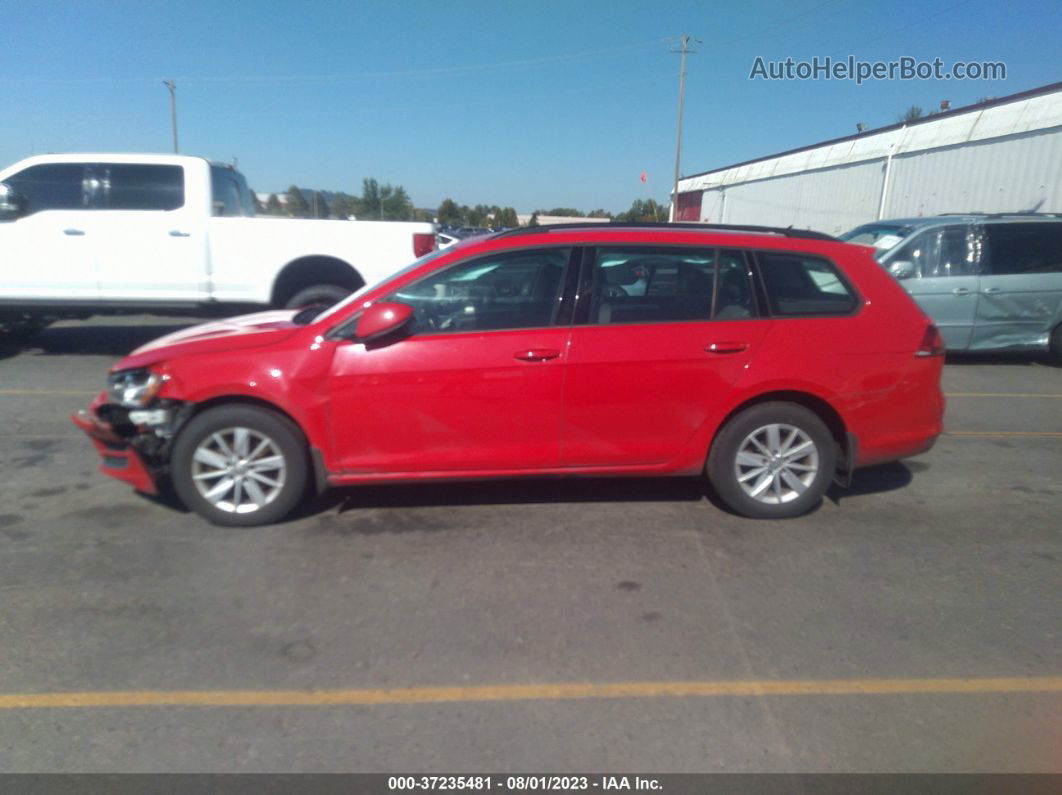 2016 Volkswagen Golf Sportwagen Tsi S Red vin: 3VWC17AU6GM514301