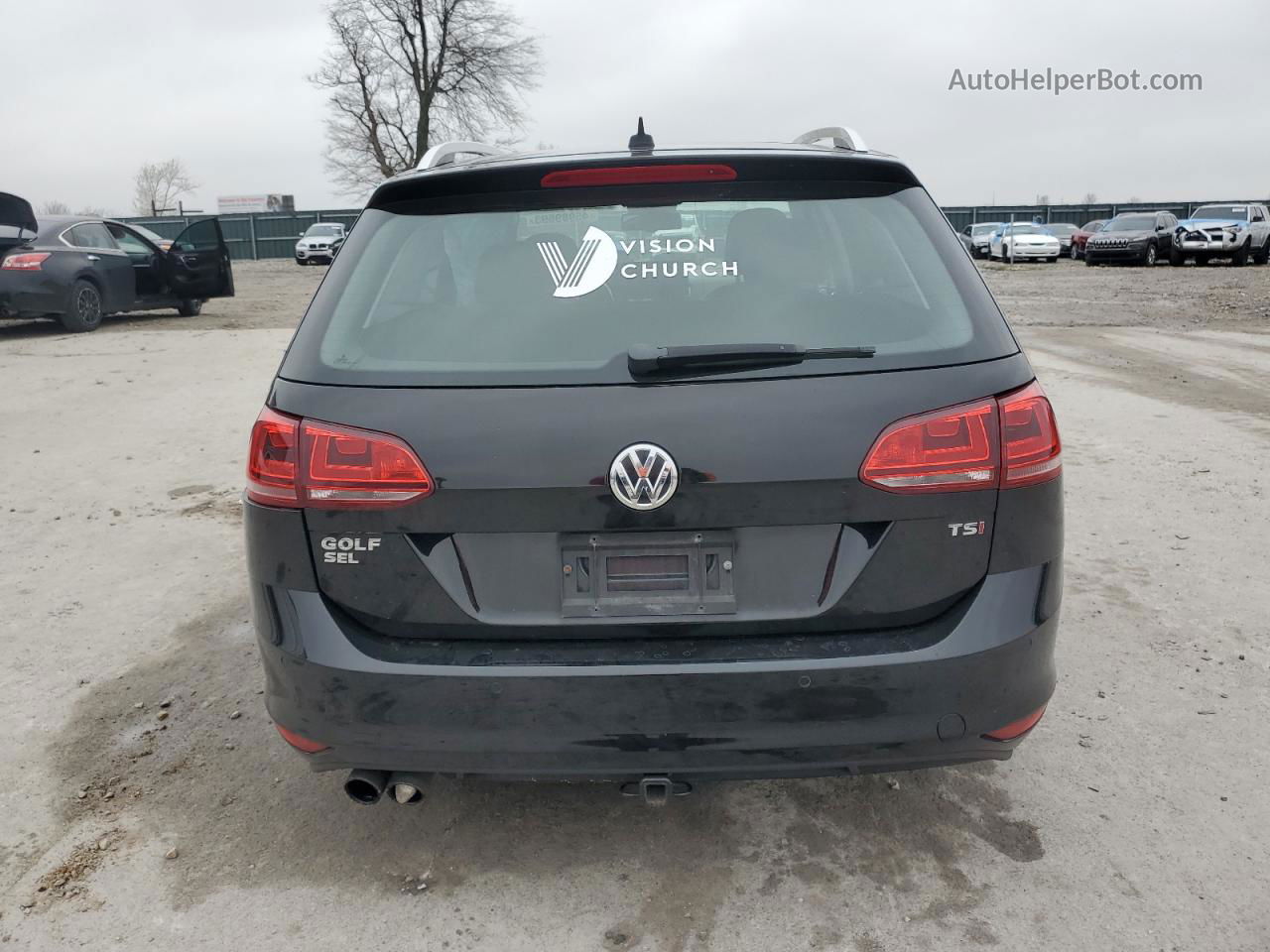 2016 Volkswagen Golf Sportwagen S Черный vin: 3VWC17AU6GM514976