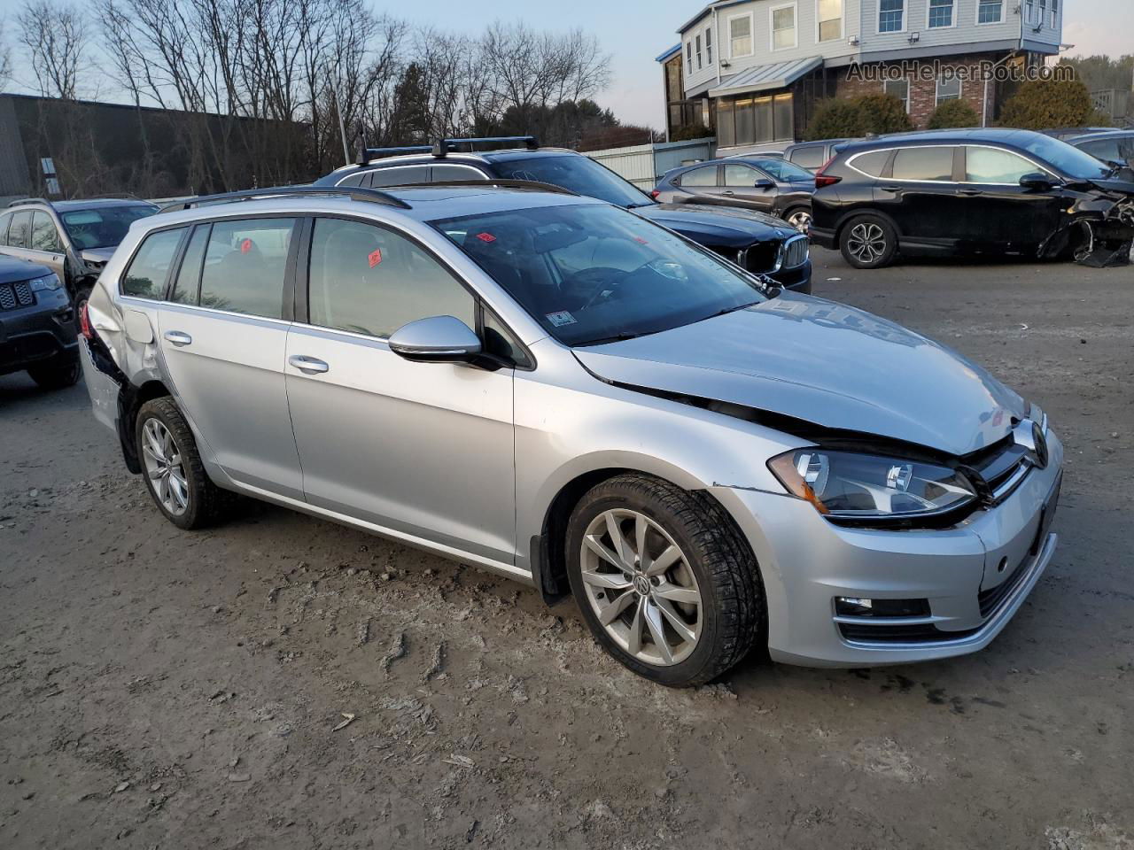 2016 Volkswagen Golf Sportwagen S Серебряный vin: 3VWC17AU6GM519465