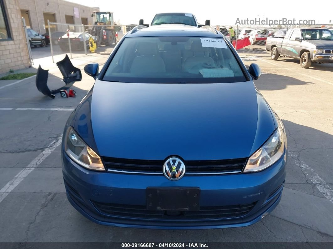 2016 Volkswagen Golf Sportwagen Tsi Limited Edition Blue vin: 3VWC17AU6GM521684