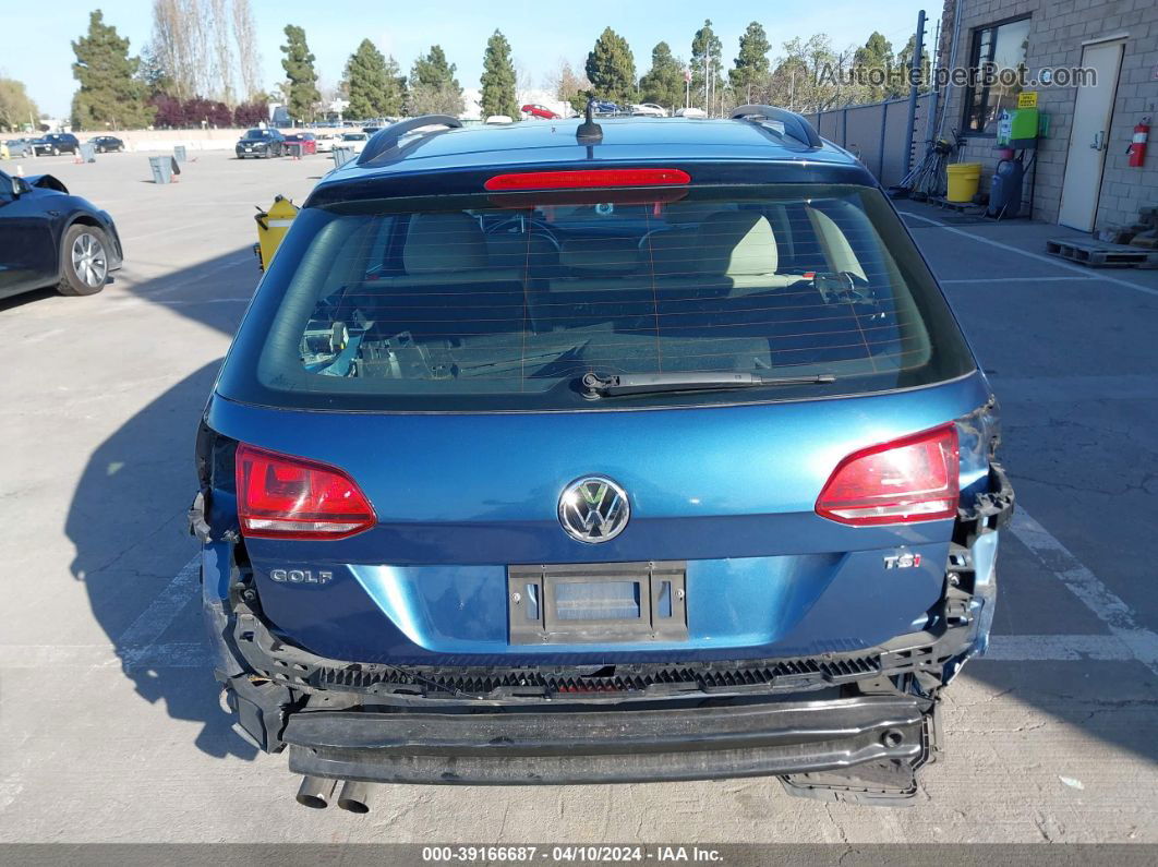 2016 Volkswagen Golf Sportwagen Tsi Limited Edition Blue vin: 3VWC17AU6GM521684