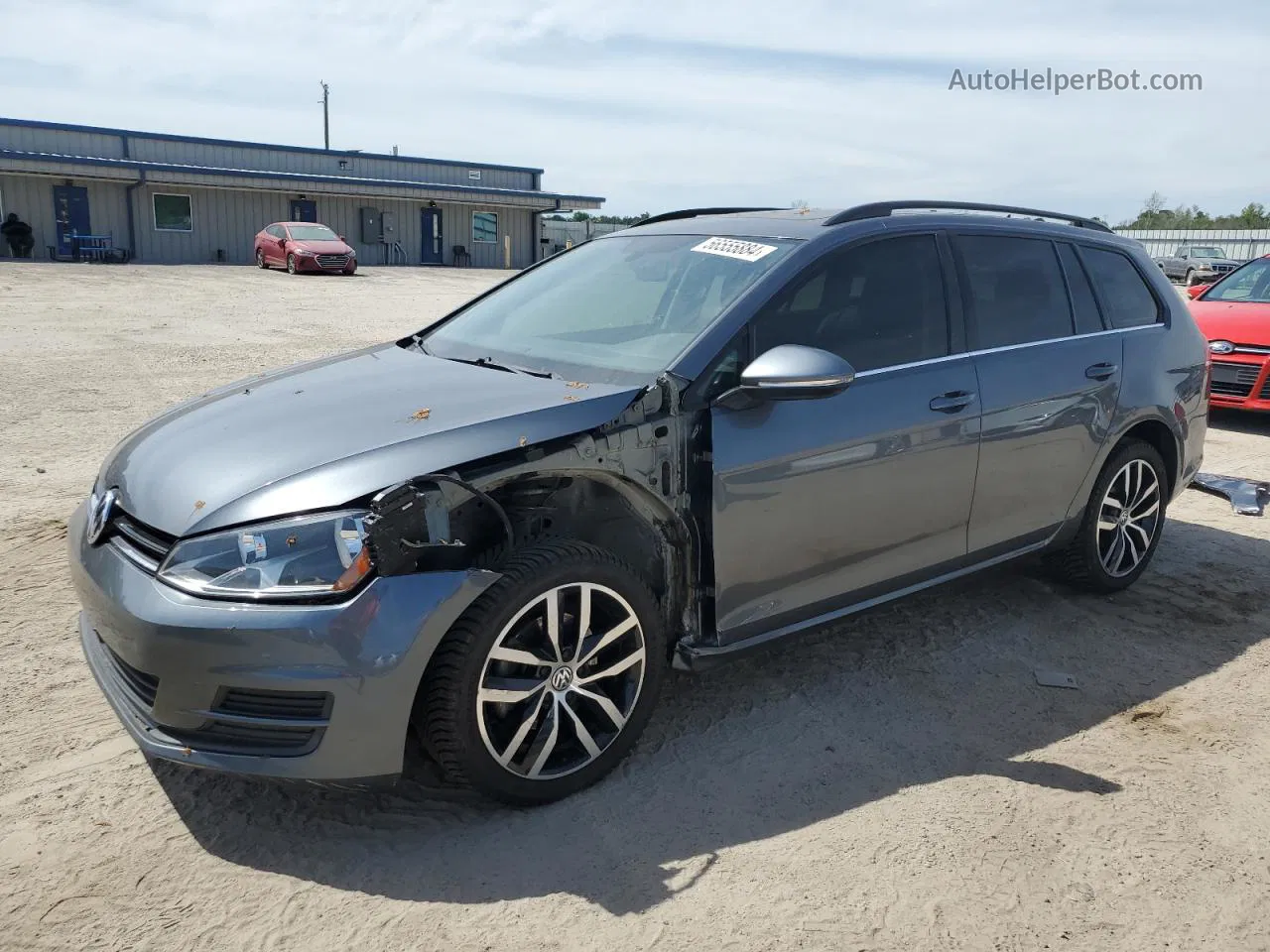 2016 Volkswagen Golf Sportwagen S Gray vin: 3VWC17AU7GM520768