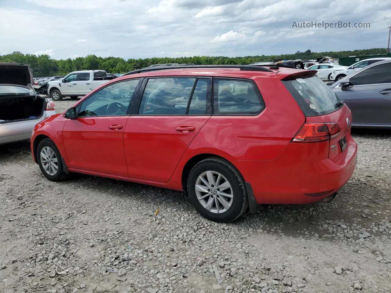 2016 Volkswagen Golf Sportwagen S Red vin: 3VWC17AU9GM507648