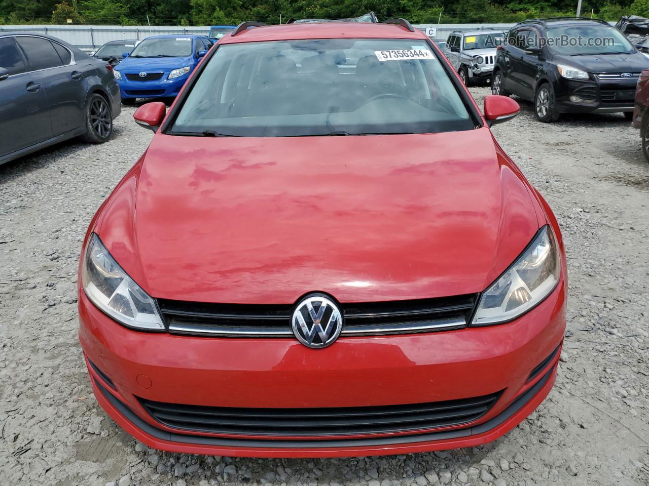 2016 Volkswagen Golf Sportwagen S Red vin: 3VWC17AU9GM507648