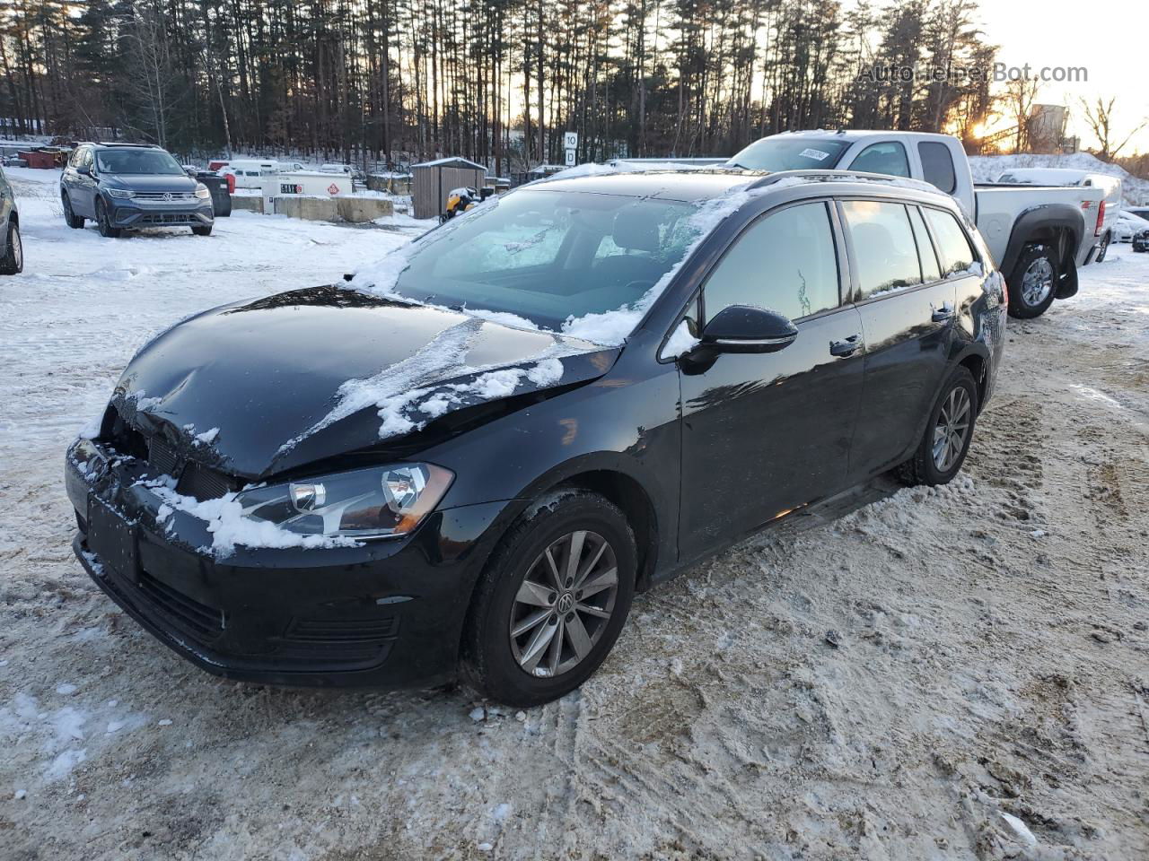 2016 Volkswagen Golf Sportwagen S Black vin: 3VWC17AU9GM522201