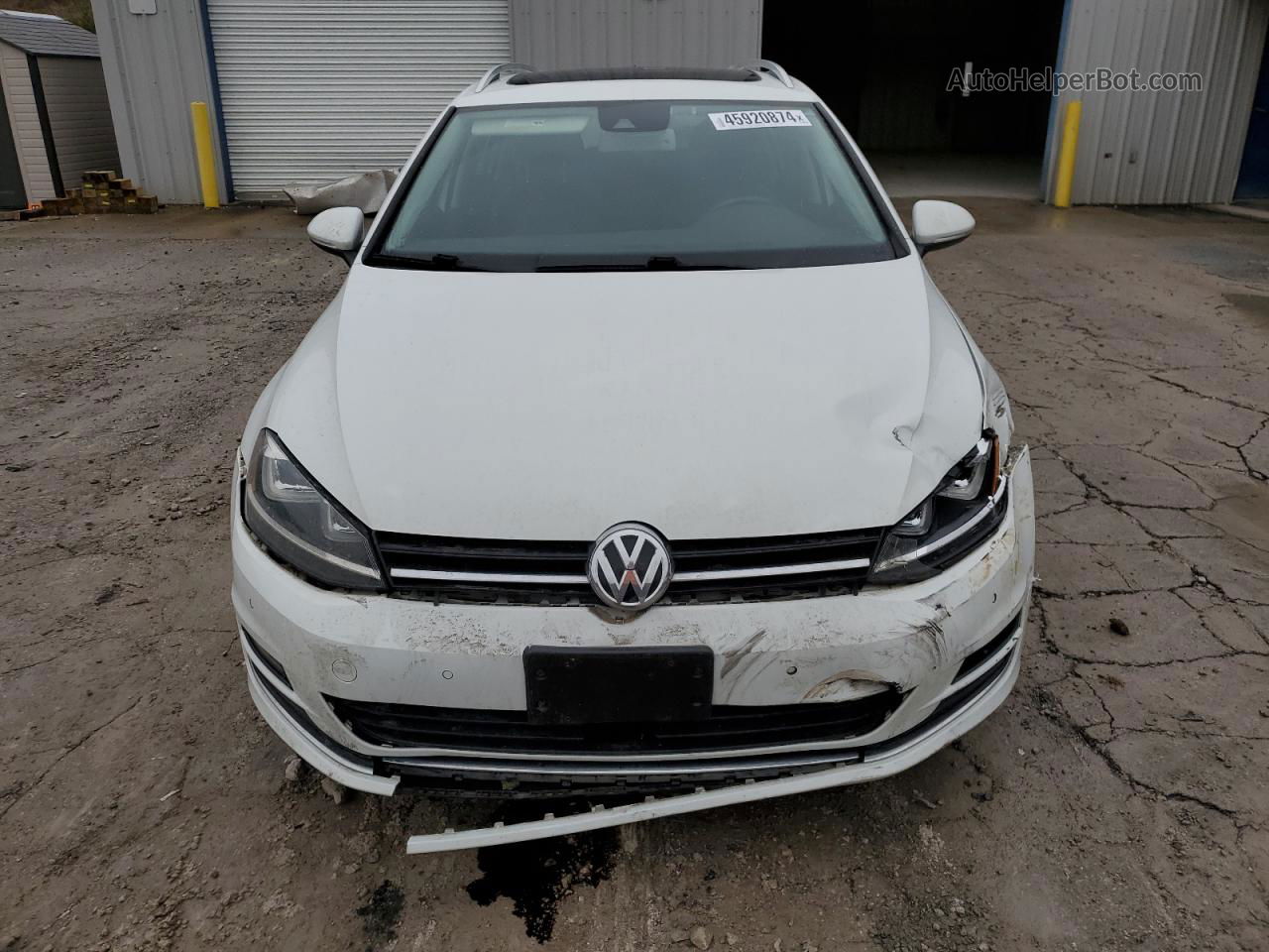 2016 Volkswagen Golf Sportwagen S White vin: 3VWC17AU9GM523851