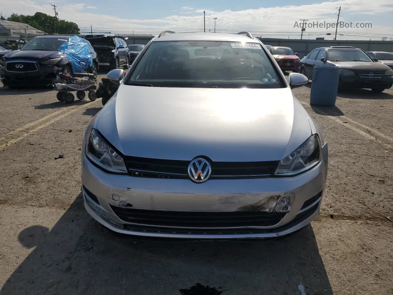 2017 Volkswagen Golf Sportwagen S Серый vin: 3VWC17AU9HM503486