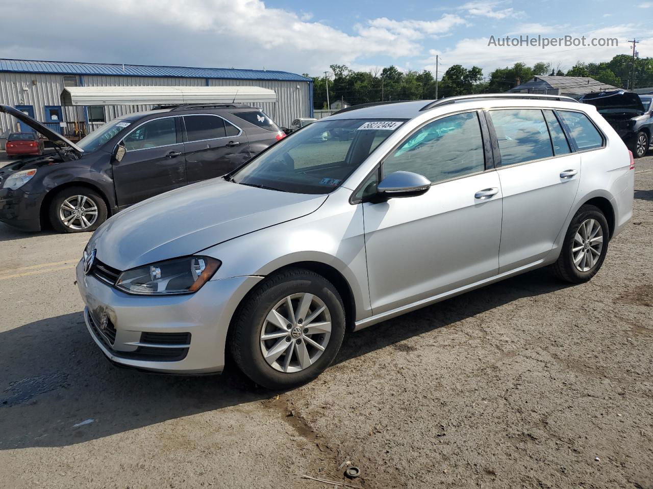 2017 Volkswagen Golf Sportwagen S Gray vin: 3VWC17AU9HM503486