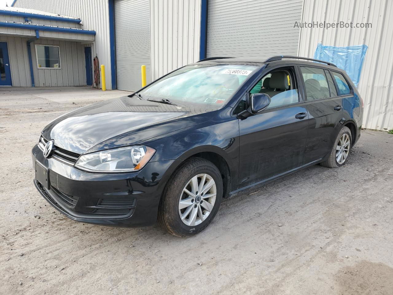 2016 Volkswagen Golf Sportwagen S Черный vin: 3VWC17AUXGM512809