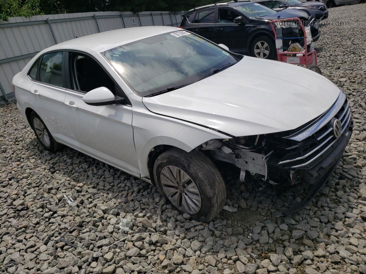 2019 Volkswagen Jetta S White vin: 3VWC57BU0KM235440