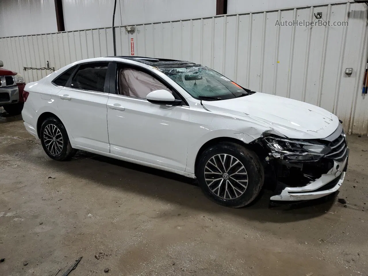 2019 Volkswagen Jetta S White vin: 3VWC57BU1KM009276