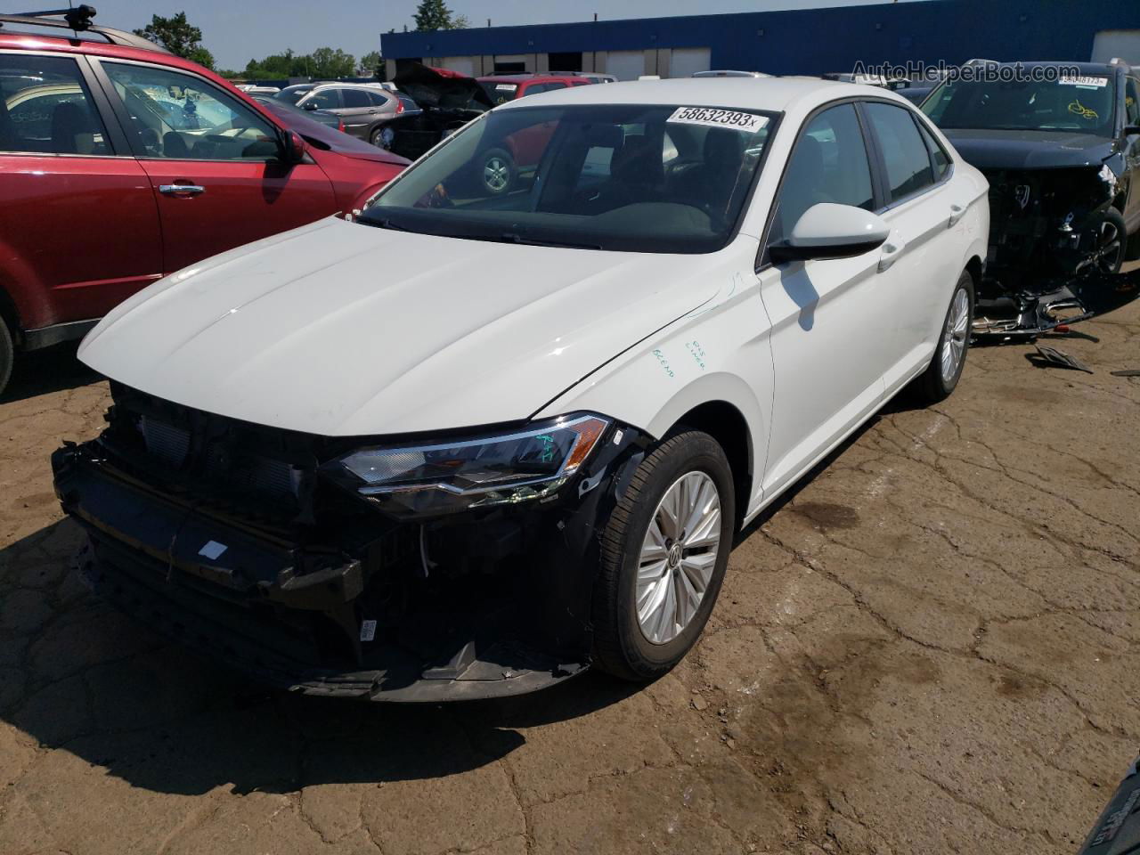 2019 Volkswagen Jetta S White vin: 3VWC57BU1KM048000