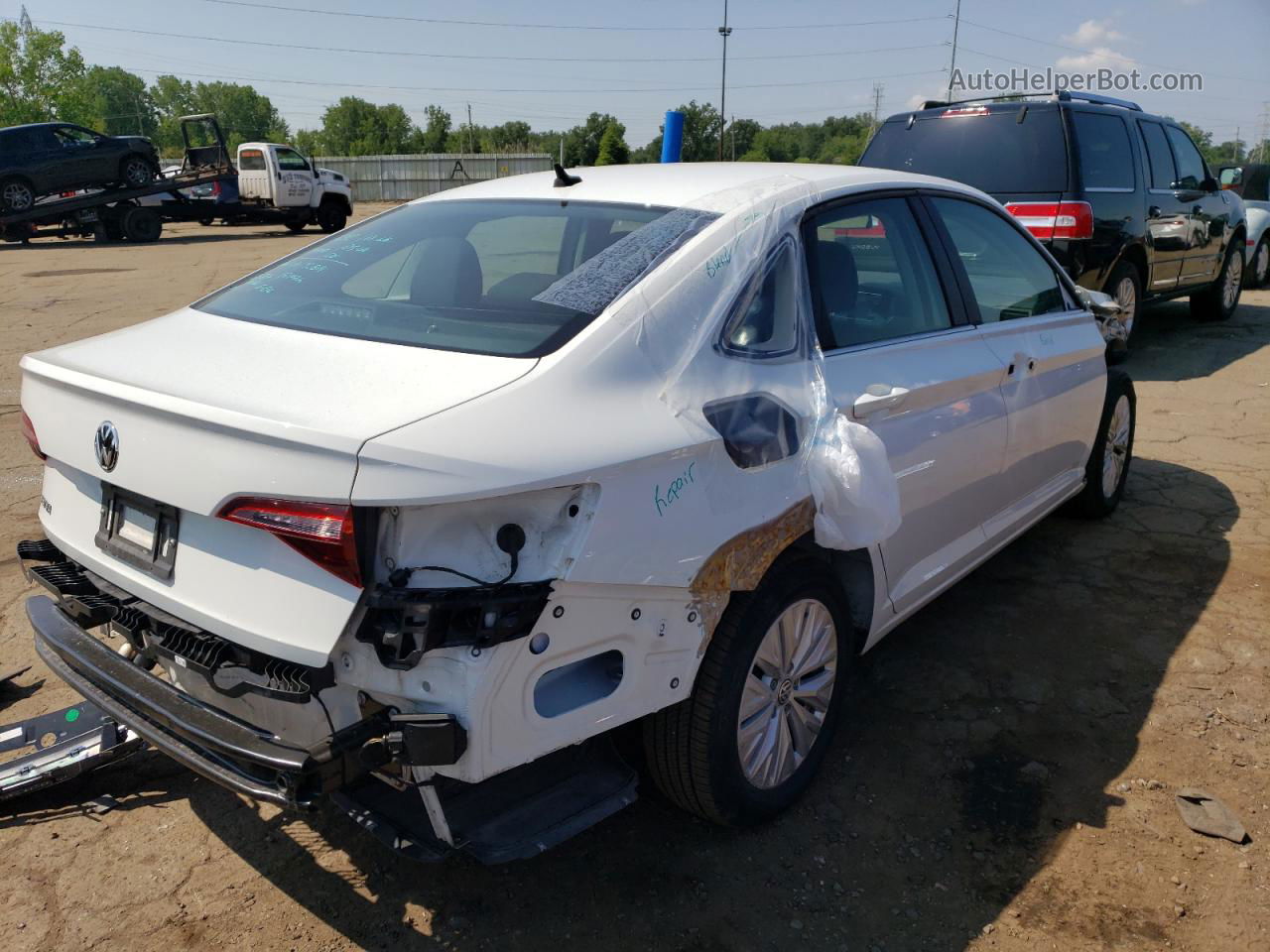 2019 Volkswagen Jetta S White vin: 3VWC57BU1KM048000