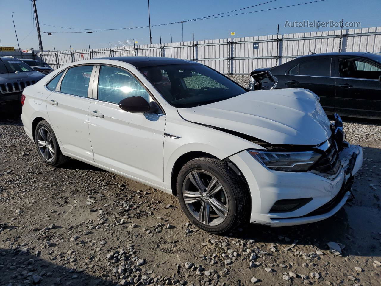 2019 Volkswagen Jetta S White vin: 3VWC57BU1KM061622