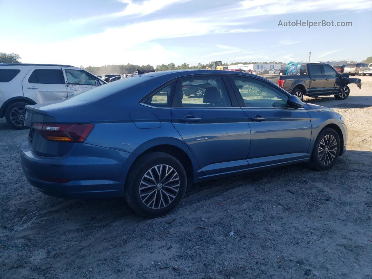 2019 Volkswagen Jetta S Синий vin: 3VWC57BU1KM192565