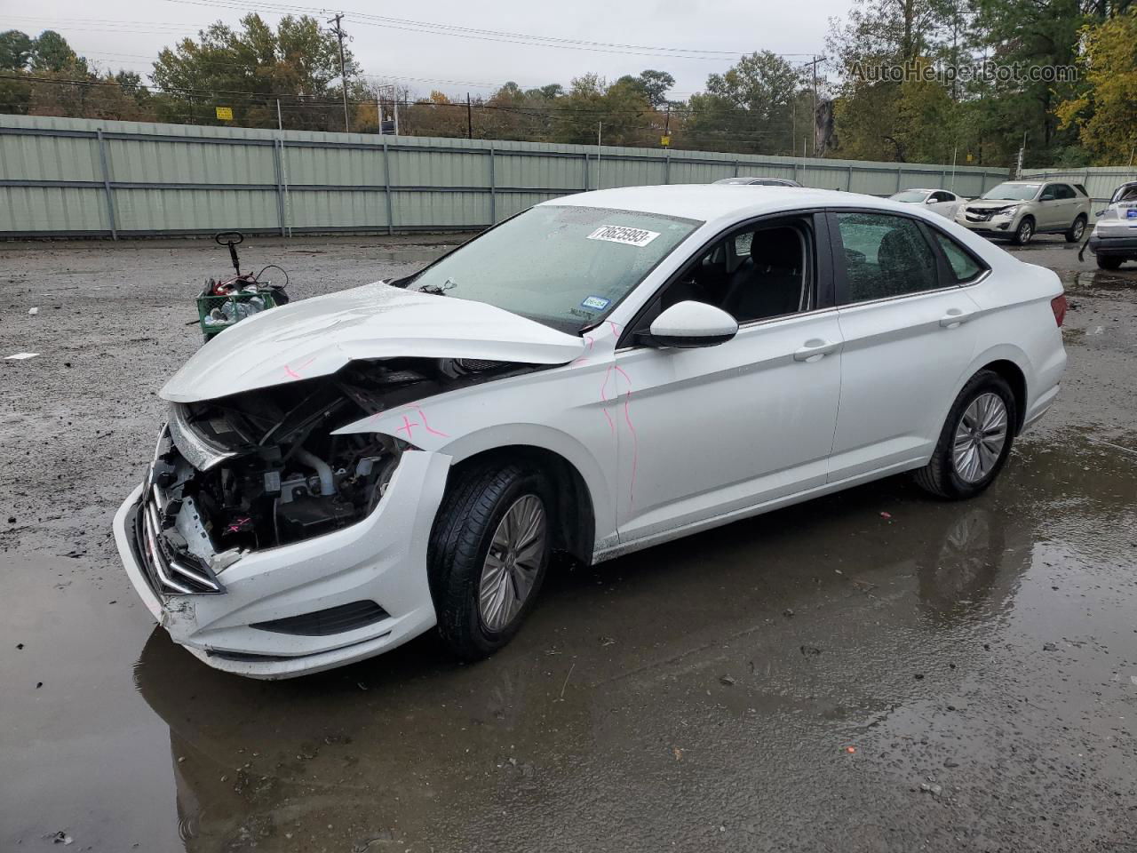 2019 Volkswagen Jetta S White vin: 3VWC57BU1KM196924