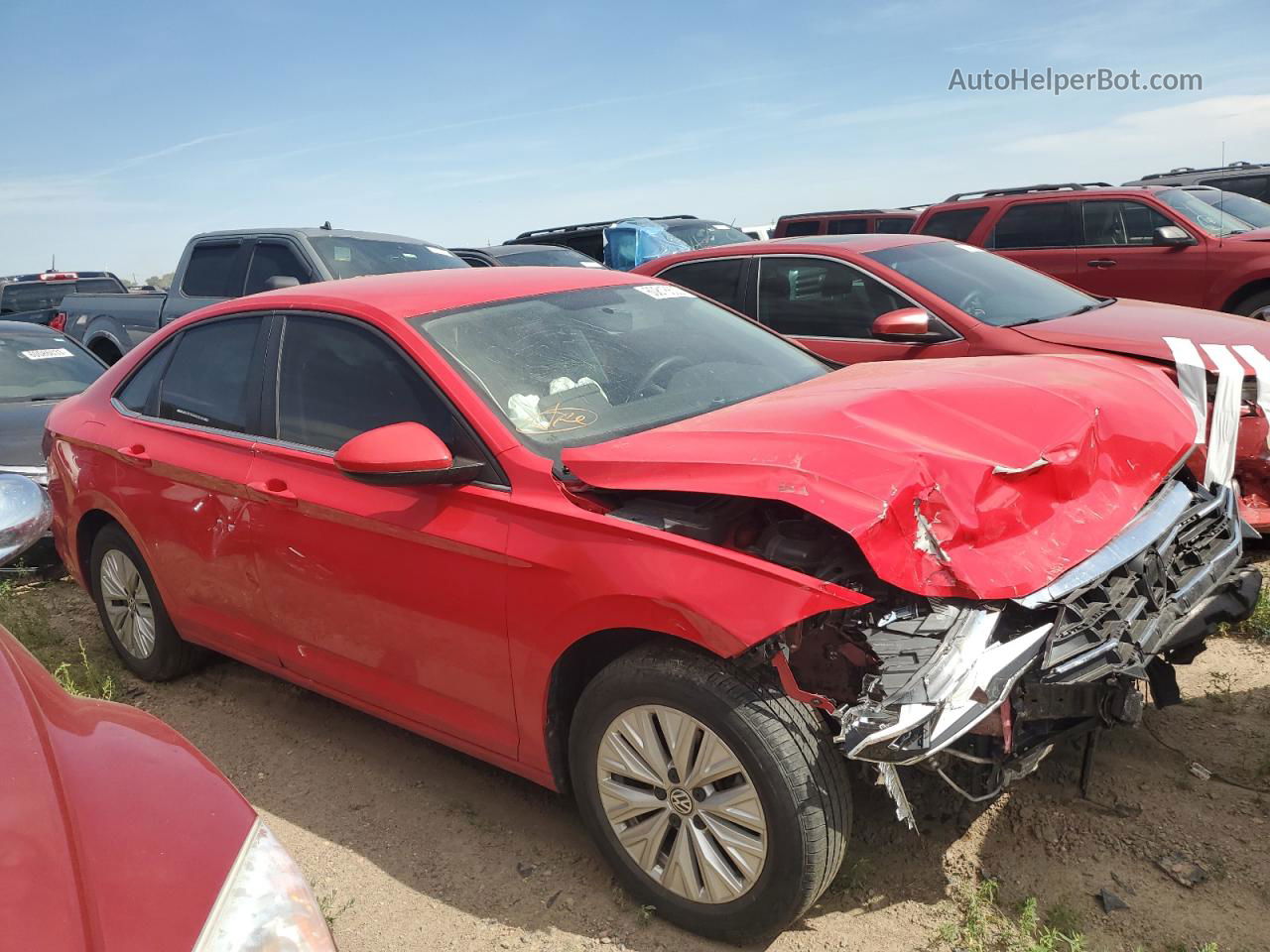 2019 Volkswagen Jetta S Red vin: 3VWC57BU1KM197961