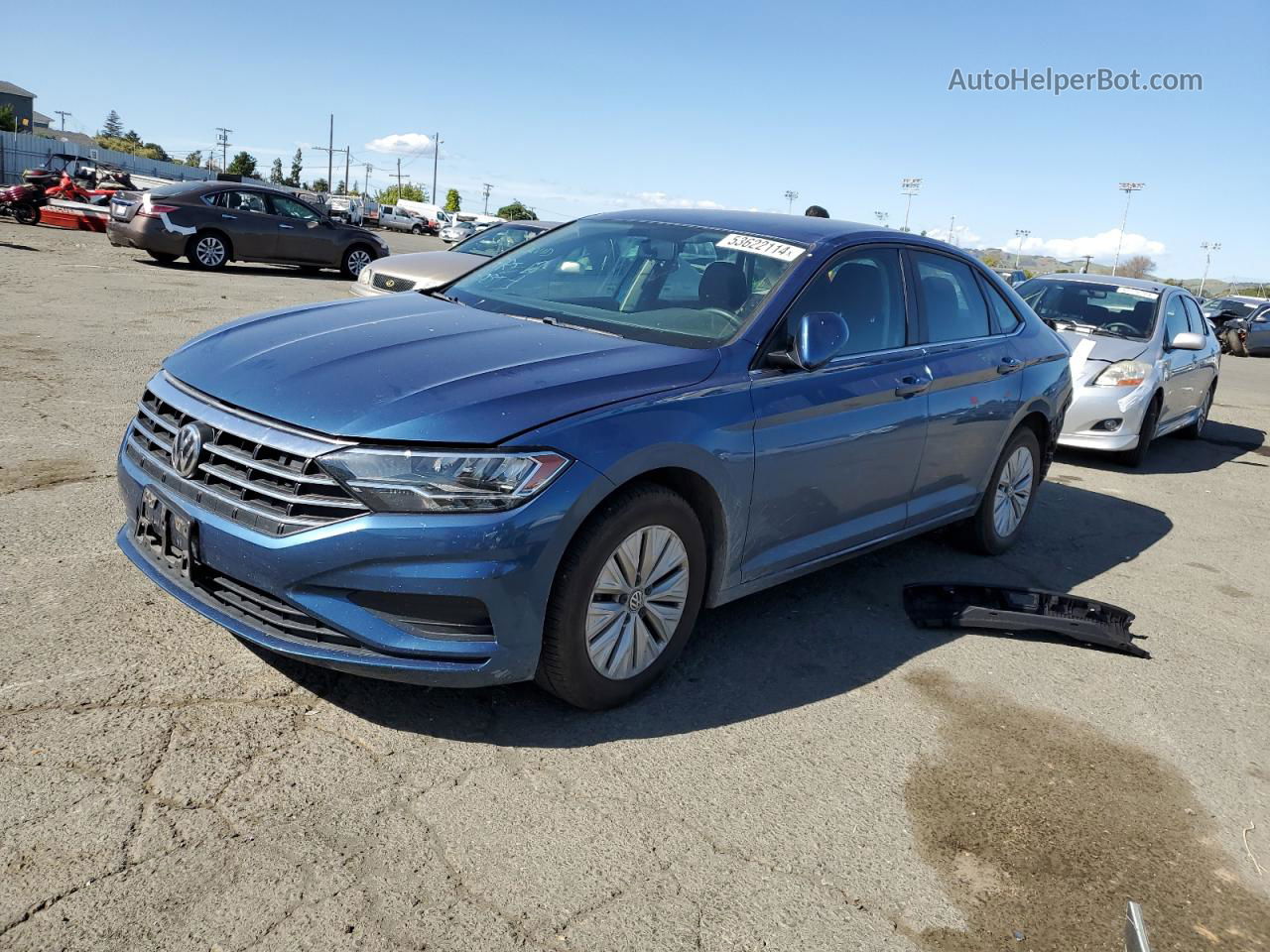 2019 Volkswagen Jetta S Blue vin: 3VWC57BU2KM050998