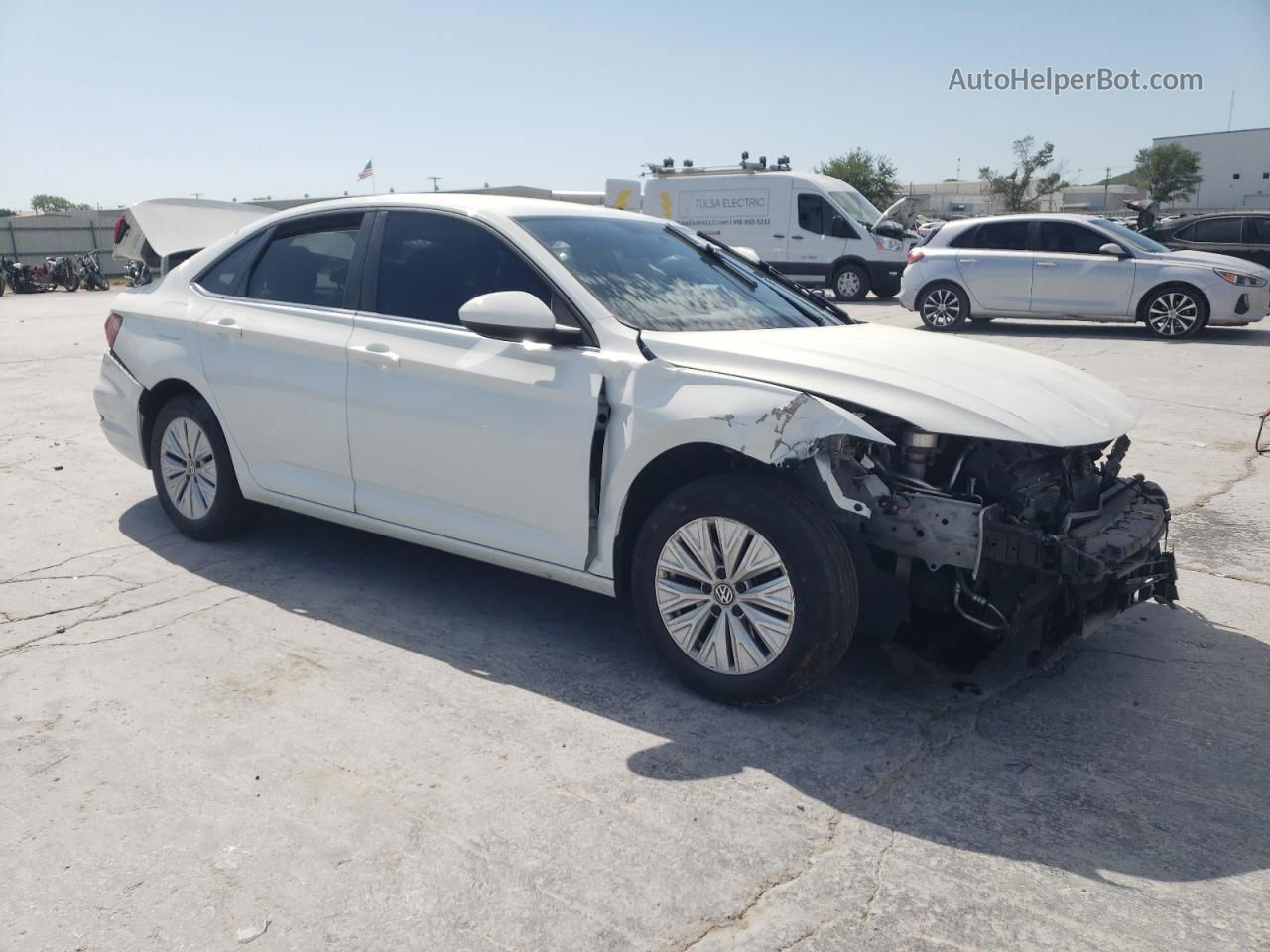 2019 Volkswagen Jetta S White vin: 3VWC57BU2KM063878