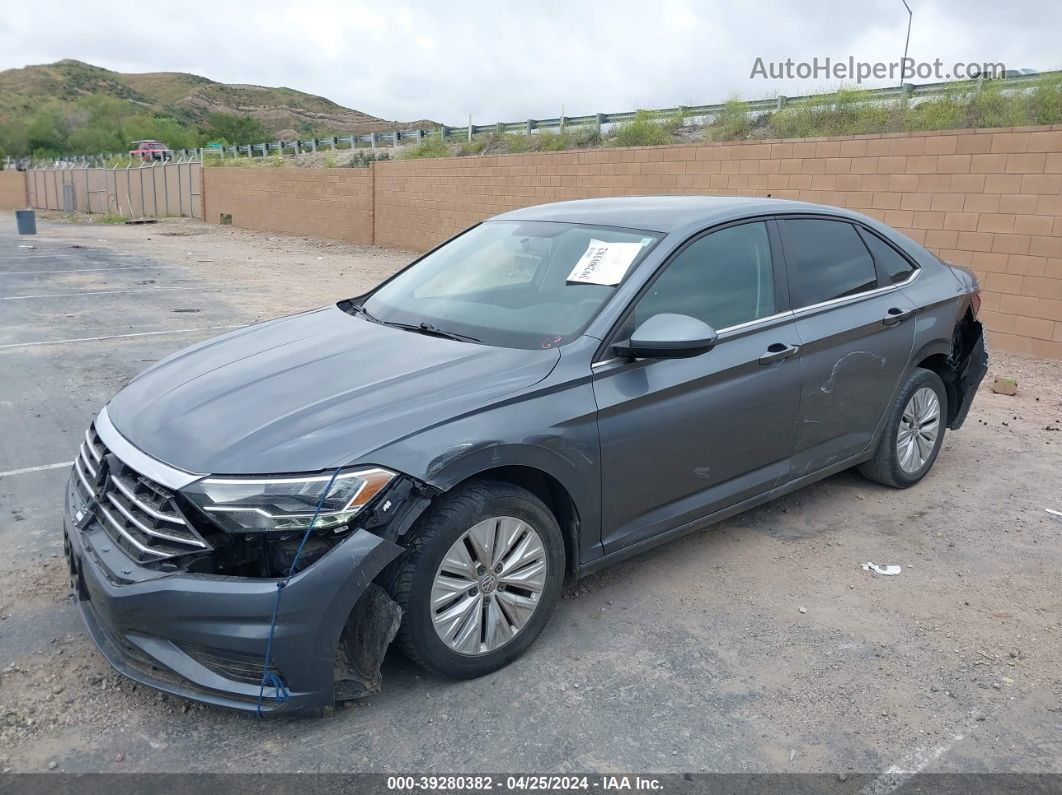 2019 Volkswagen Jetta 1.4t R-line/1.4t S/1.4t Se Gray vin: 3VWC57BU2KM077733