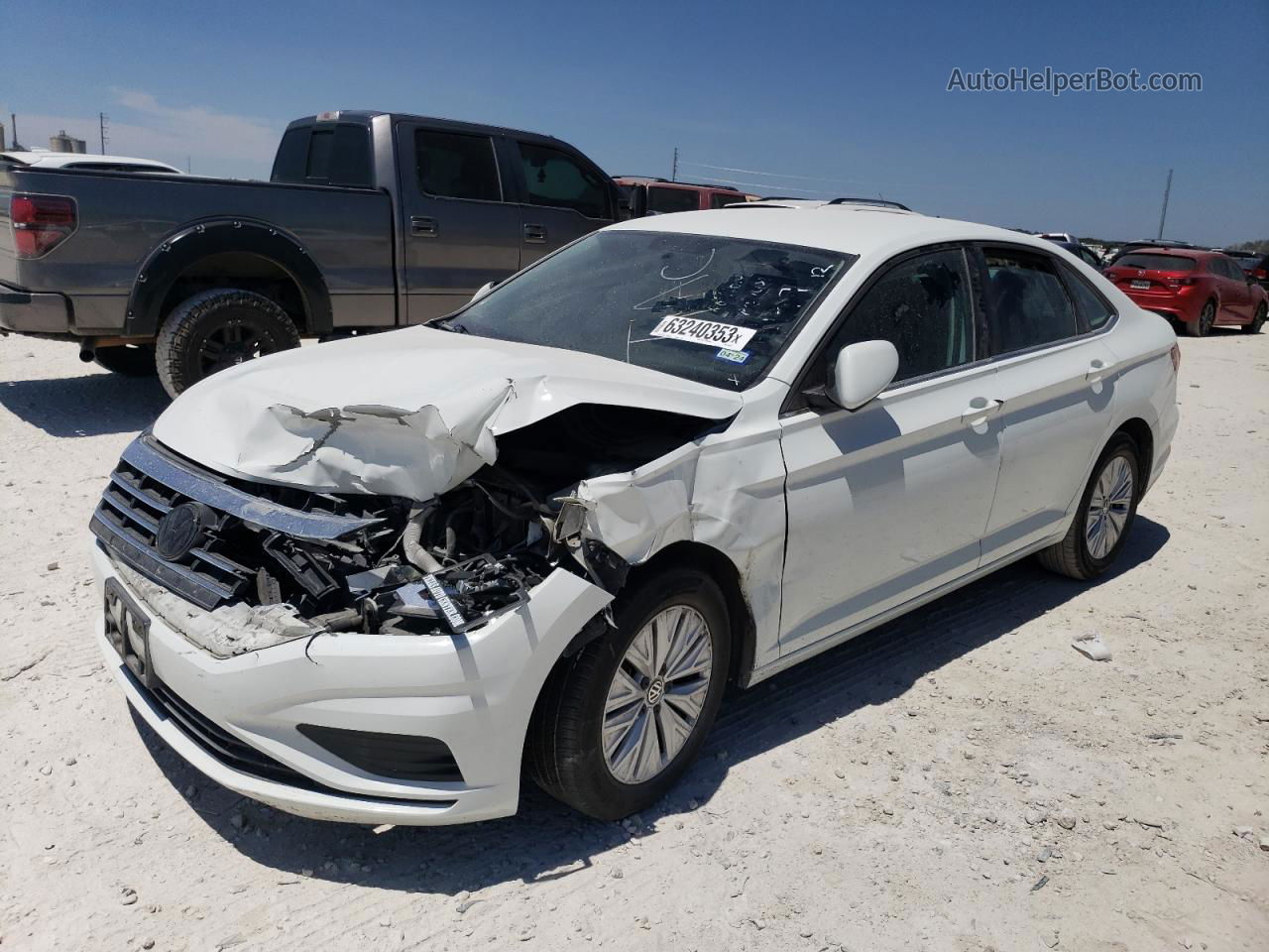 2019 Volkswagen Jetta S White vin: 3VWC57BU2KM105515