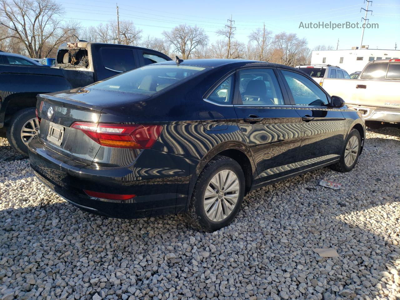 2019 Volkswagen Jetta S Черный vin: 3VWC57BU2KM216467