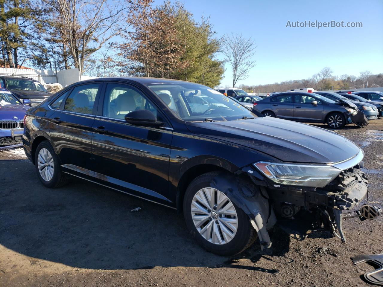 2019 Volkswagen Jetta S Black vin: 3VWC57BU2KM226075