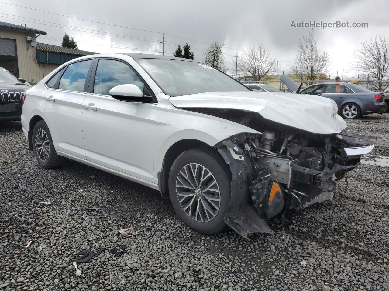 2019 Volkswagen Jetta S White vin: 3VWC57BU3KM236470