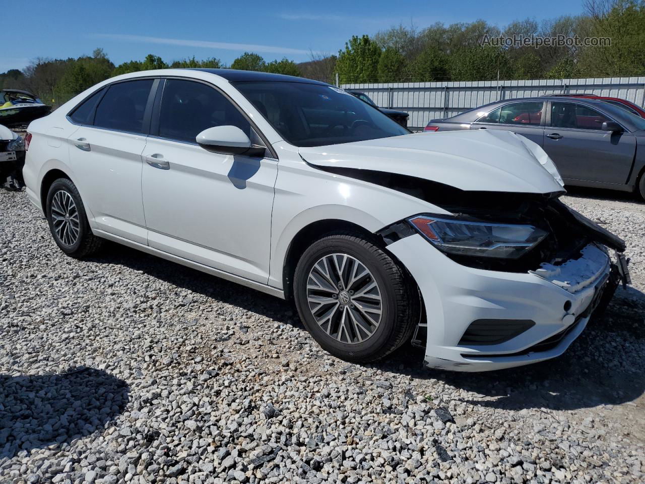 2019 Volkswagen Jetta S White vin: 3VWC57BU4KM042434