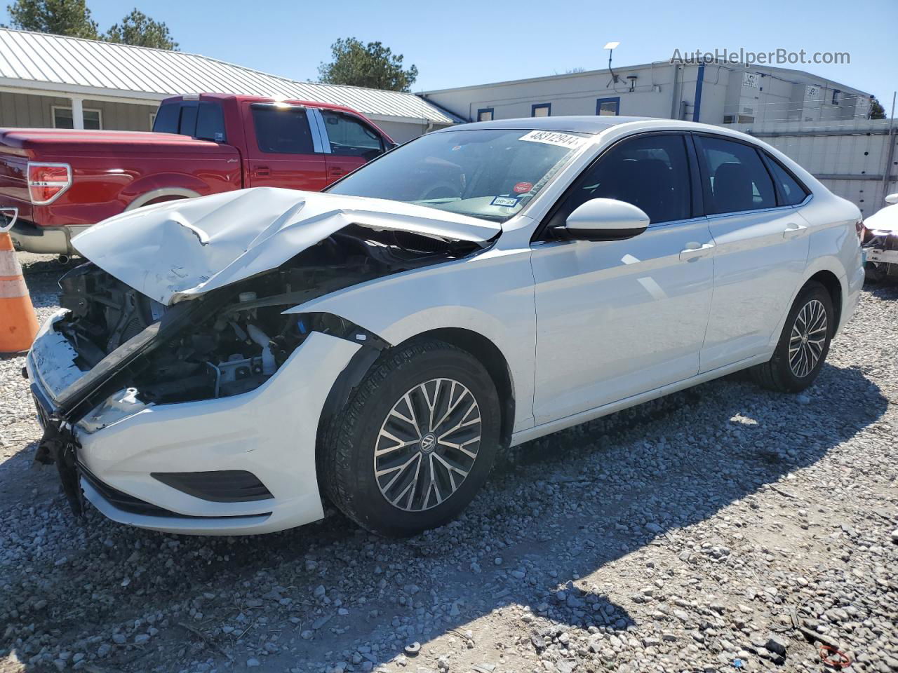 2019 Volkswagen Jetta S White vin: 3VWC57BU4KM042434