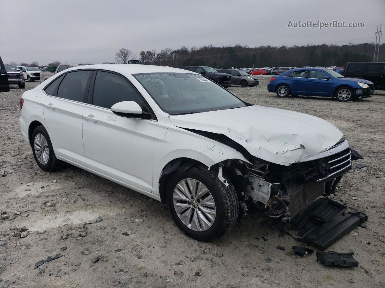 2019 Volkswagen Jetta S White vin: 3VWC57BU4KM152190