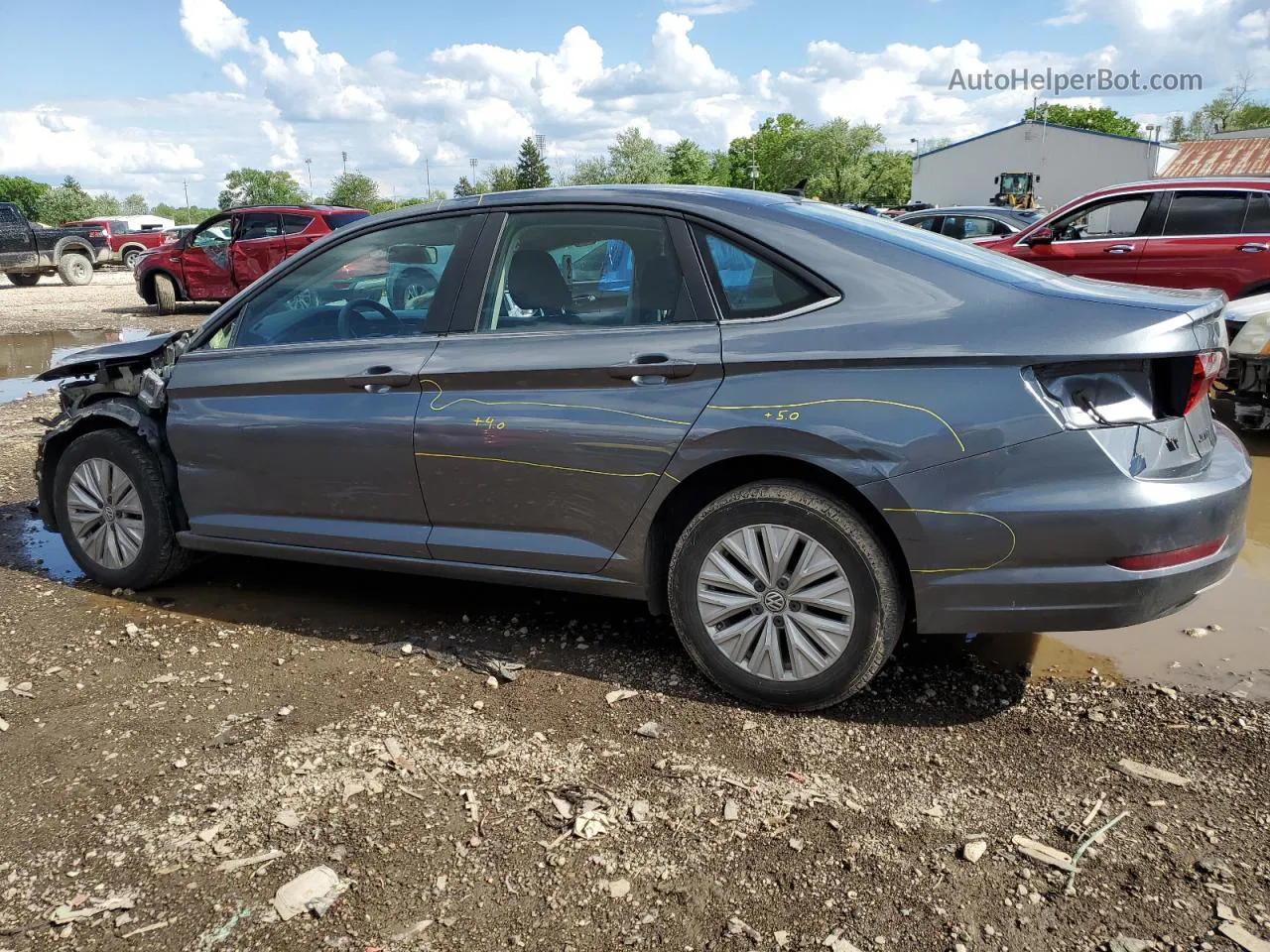 2019 Volkswagen Jetta S Gray vin: 3VWC57BU4KM172102