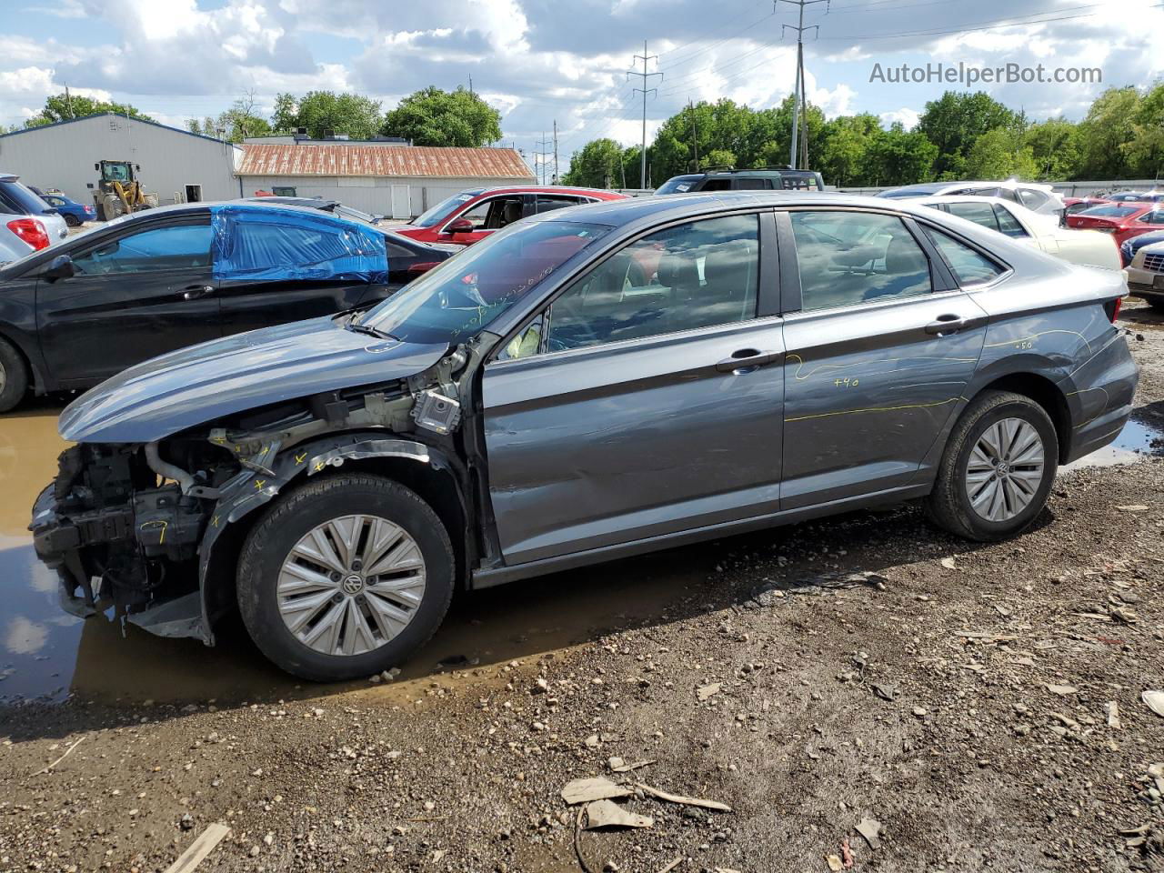 2019 Volkswagen Jetta S Gray vin: 3VWC57BU4KM172102